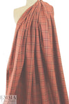 famous designer merino wool plaid - paprika/chocolate 1.75 yd