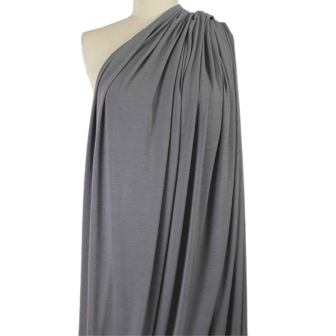 lightweight stretch mesh knit - medium grey .75 yds