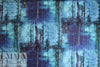 French edgy indigo abstract mesh knit