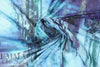 French edgy indigo abstract mesh knit 1 yard
