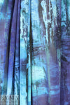 French edgy indigo abstract mesh knit 1 yard