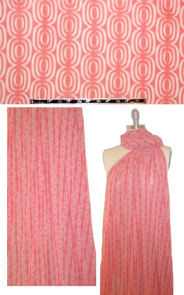 designer mesh knit - coral cameo graphic 1.625 yd