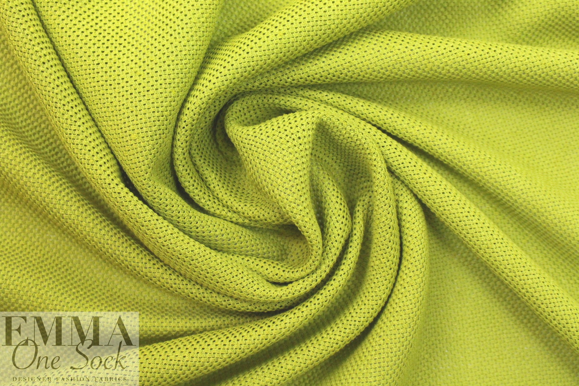 Italian fancy mesh weave cotton - kiwi 2.125 yds