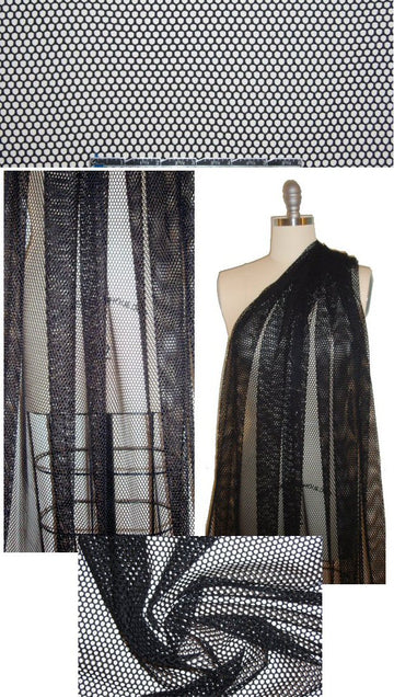 NY designer high fashion netting - black 1.66 yd
