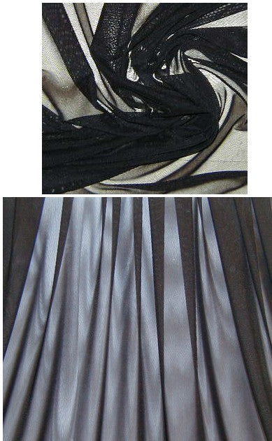 Power Mesh 4-way stretch - black 2 yds
