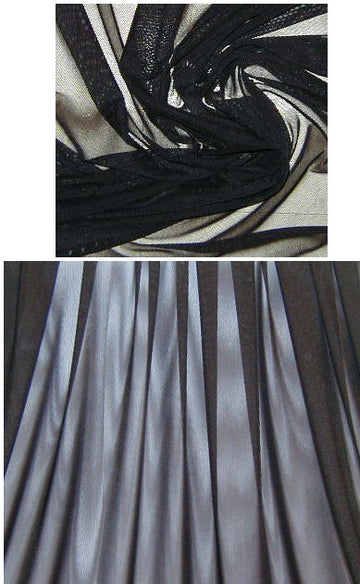 Power Mesh 4-way stretch - black 1.125 yds