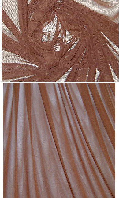 Power Mesh 4-way stretch - cocoa 1.66 yds