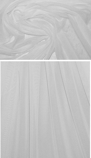 Power Mesh 4-way stretch - silvery gray 1.5 yds