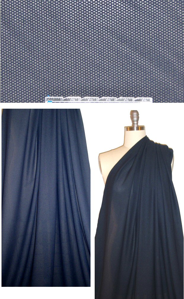 The0ry high fashion knit mesh - dark navy 1.5 yds