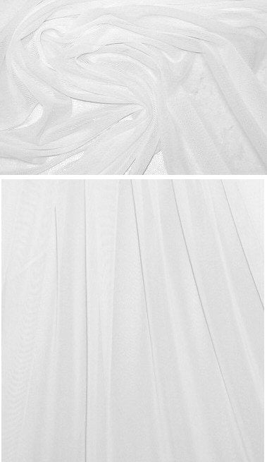 Power Mesh 4-way stretch - white .75 yds