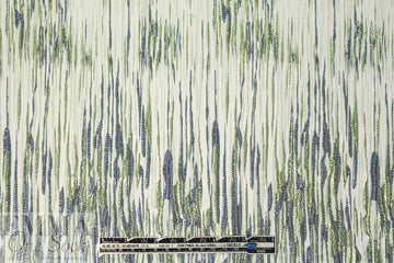 famous designer metallic jacqu. brocade - sapphire/green