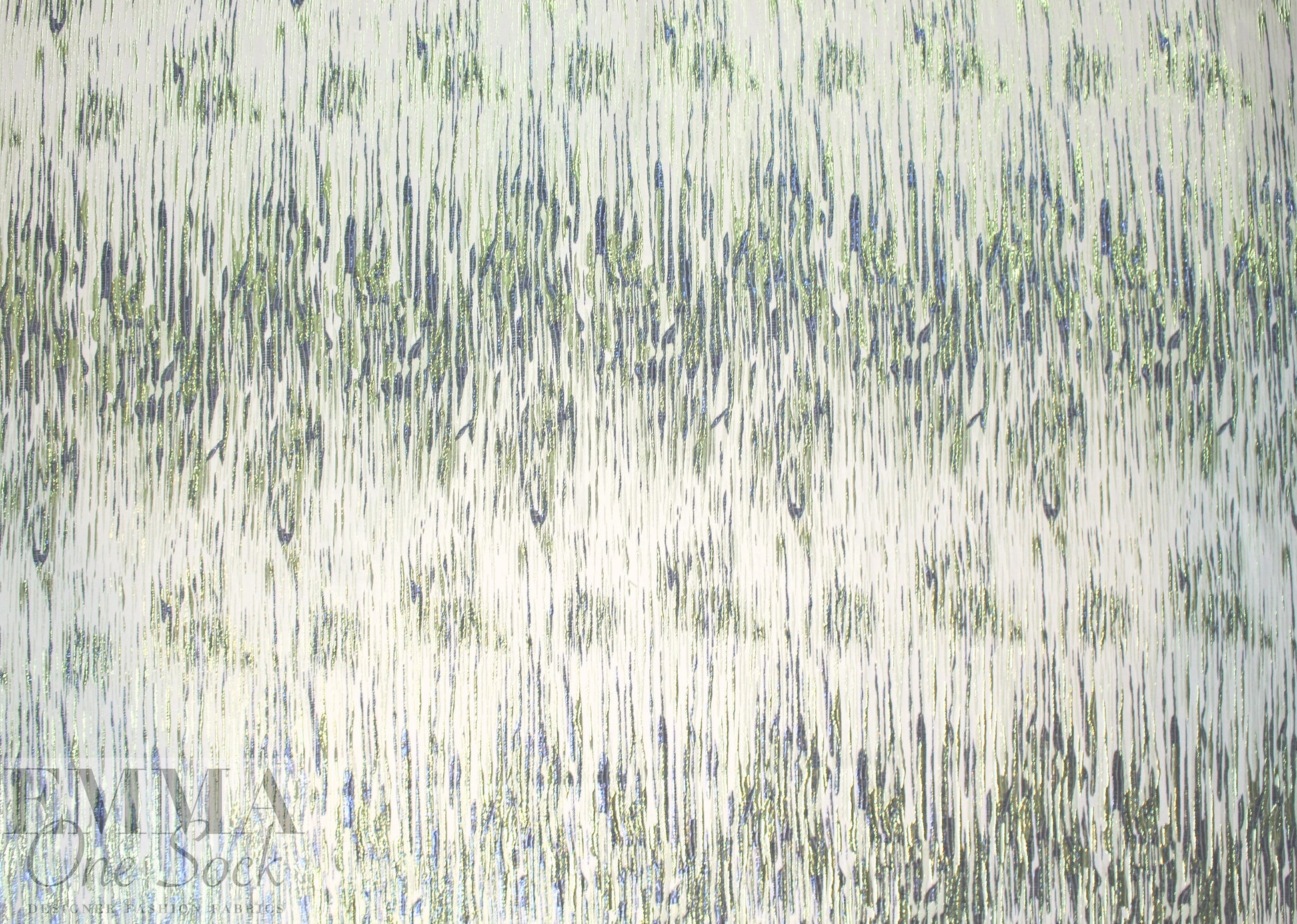 famous designer metallic jacqu. brocade - sapphire/green