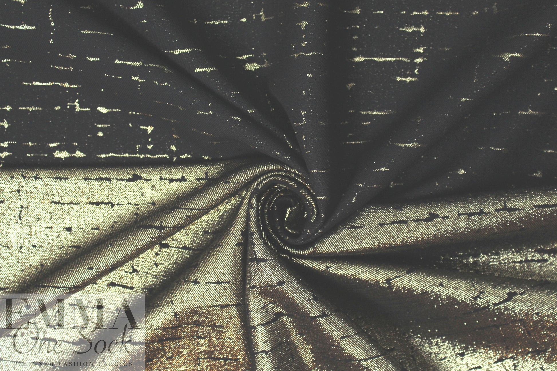 Italian black with gold cotton/metallic brocade