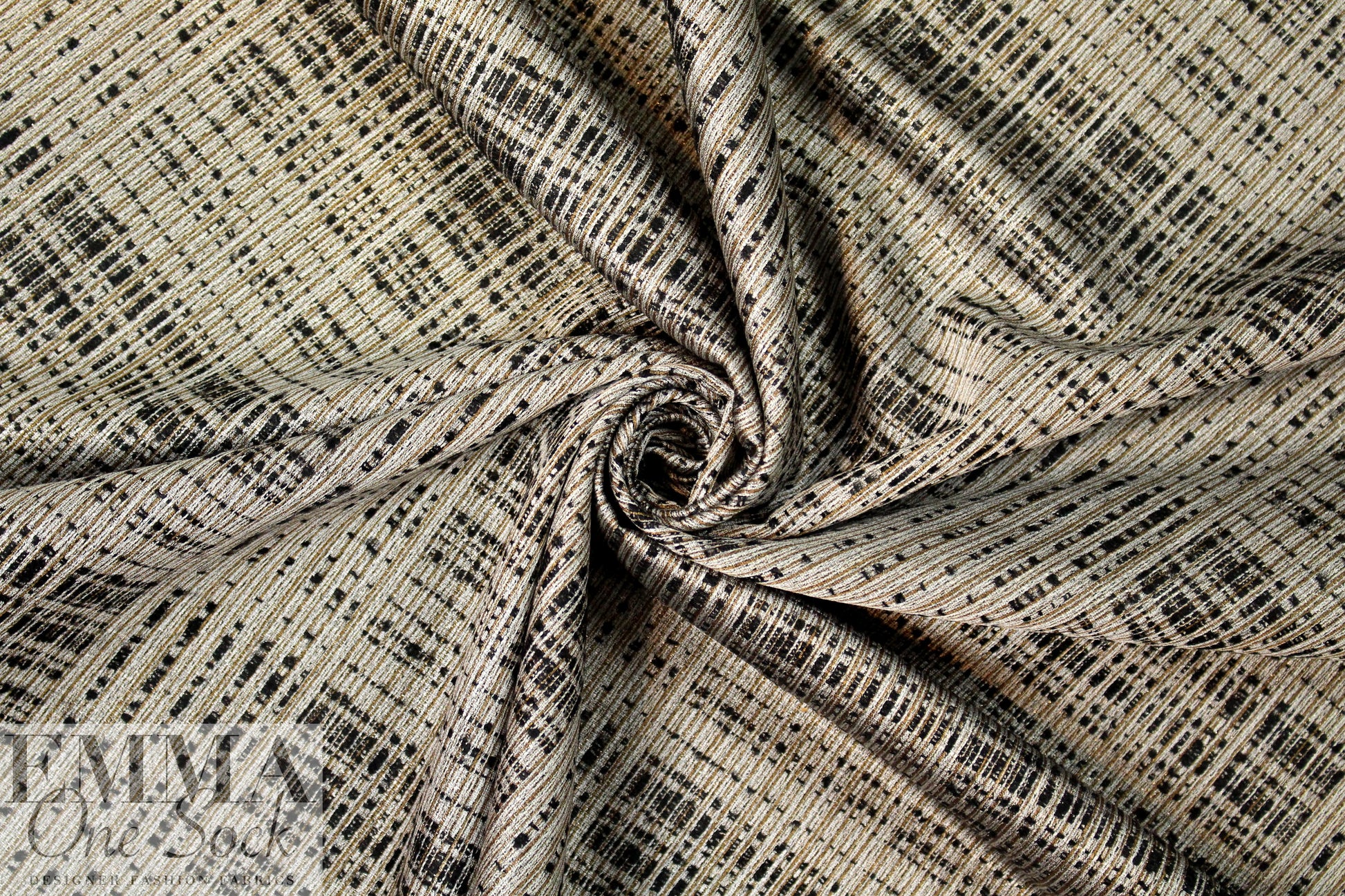 NY designer silver/bronze/black metallic brocade 1.875 yds