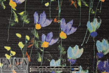 French metallic over-printed jacquard - floral lattice