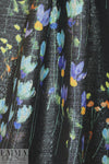 French metallic over-printed jacquard - floral lattice 1.75 yd