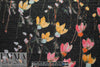 French metallic over-printed jacquard - lattice floral