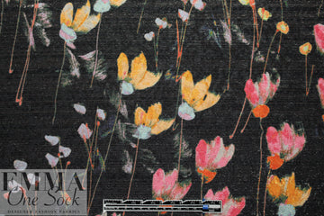 French metallic over-printed jacquard - lattice floral