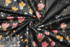 French metallic over-printed jacquard - lattice floral  1.75 yds