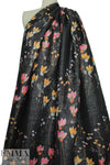 French metallic over-printed jacquard - lattice floral  2 yds