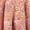 Italian 'copper rose' metallic stretch jacquard brocade 1.5 yd