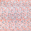 French metallic floral jacquard woven - coral/pewter/silver 2 yd