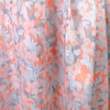 French metallic floral jacquard woven - coral/pewter/silver 2 yd