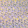 French metallic floral jacquard woven - wisteria/pewter/brass 1 yard
