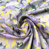 French metallic floral jacquard woven - wisteria/pewter/brass 1 yard