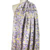 French metallic floral jacquard woven - wisteria/pewter/brass 1 yard