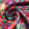 Italian 'banded chevrons' fancy metallic jacquard woven .75 yds