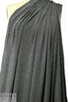 black/silver metallic rayon jersey 4-way 2 yds