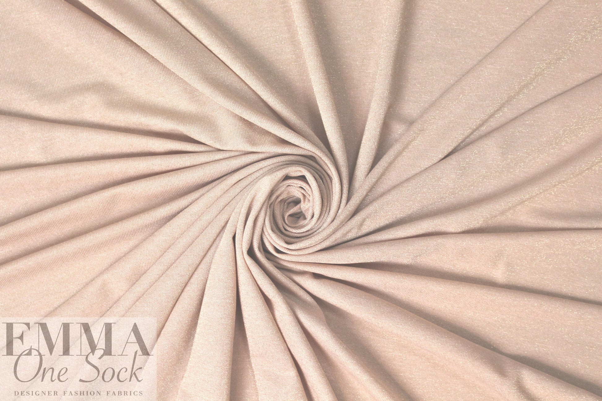 blush/gold metallic rayon jersey 4-way 1.75 yds