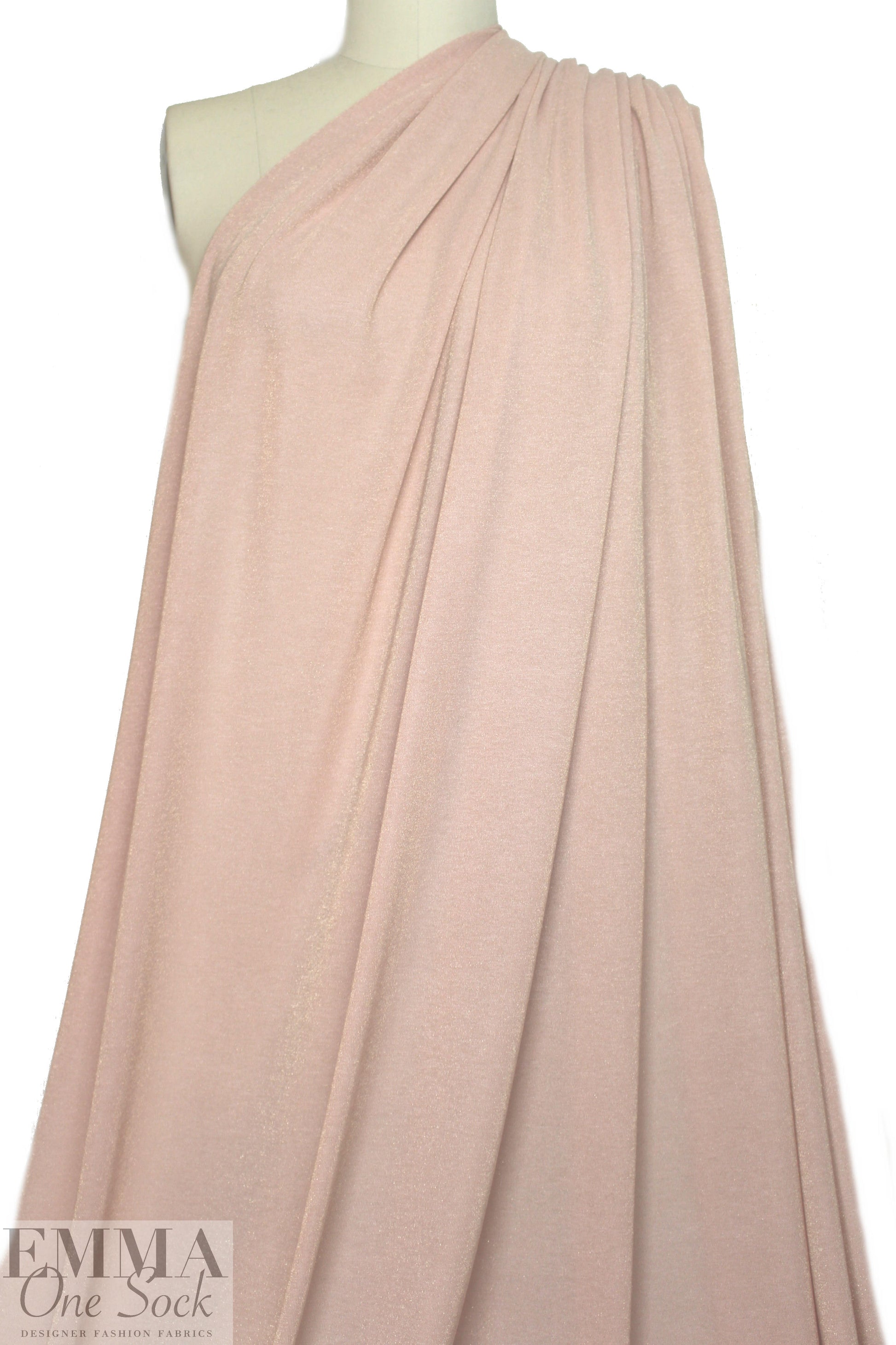 blush/gold metallic rayon jersey 4-way