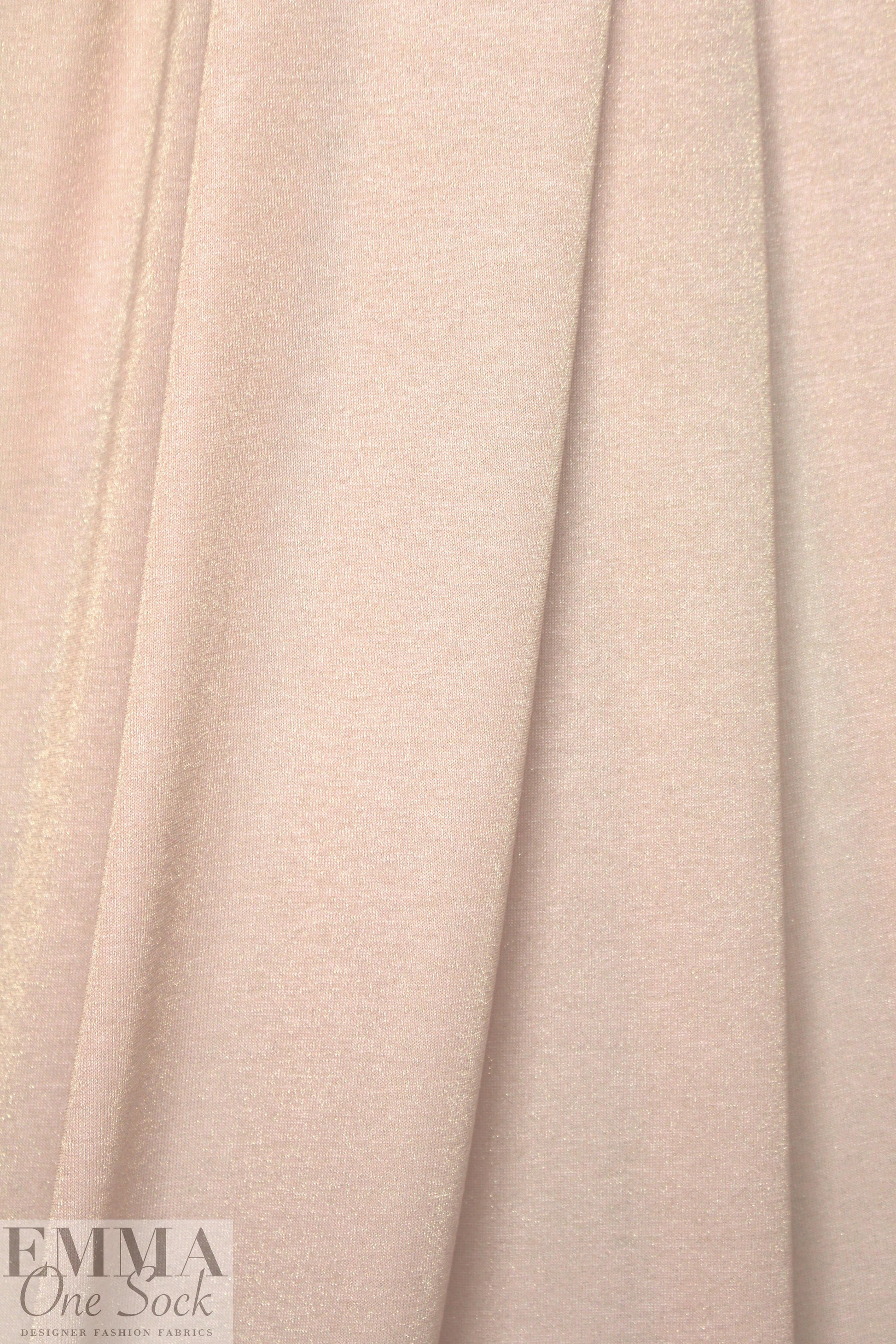 blush/gold metallic rayon jersey 4-way 1.5 yds