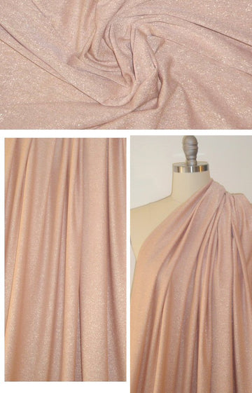 blush/gold metallic rayon jersey 4-way