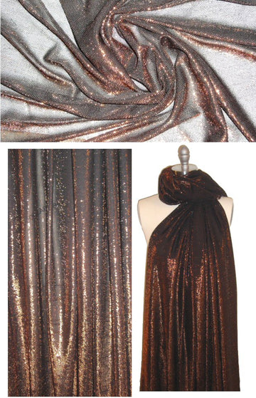 NY designer bronze metallic lame' knit