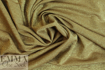 acorn/gold metallic rayon jersey 4-way