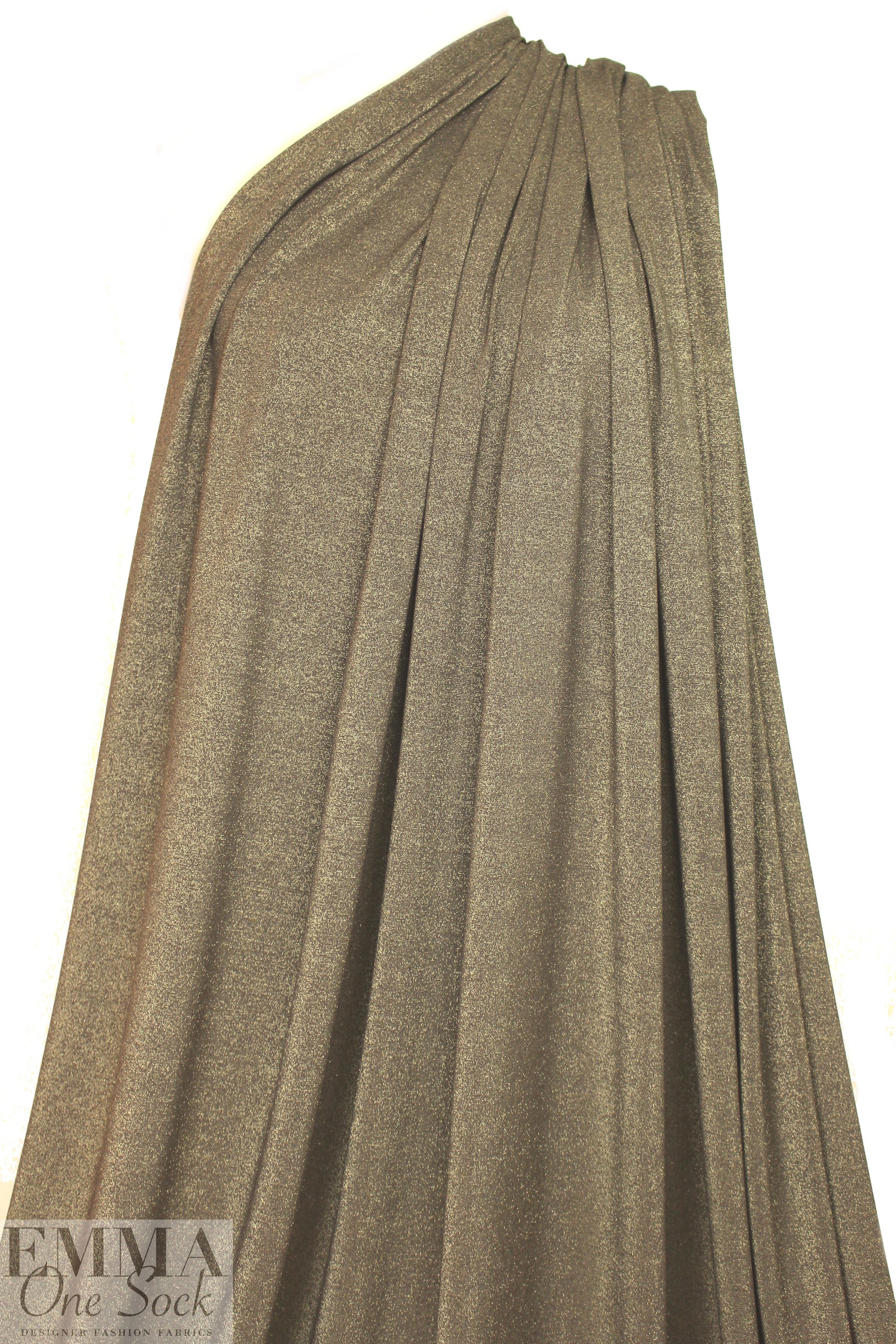 chocolate/gold metallic rayon jersey 4-way