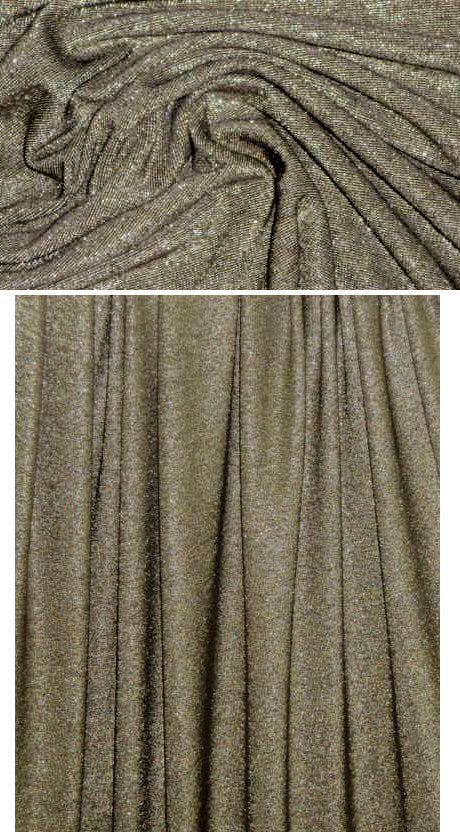 chocolate/gold metallic rayon jersey 4-way