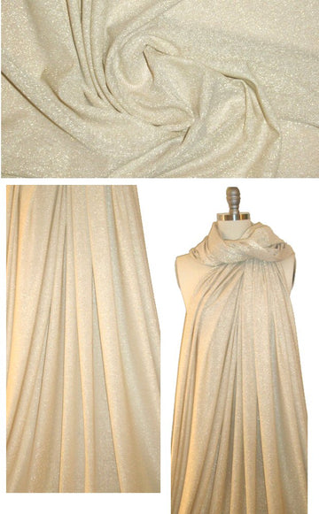 CA designer gold/cream metallic rayon jersey