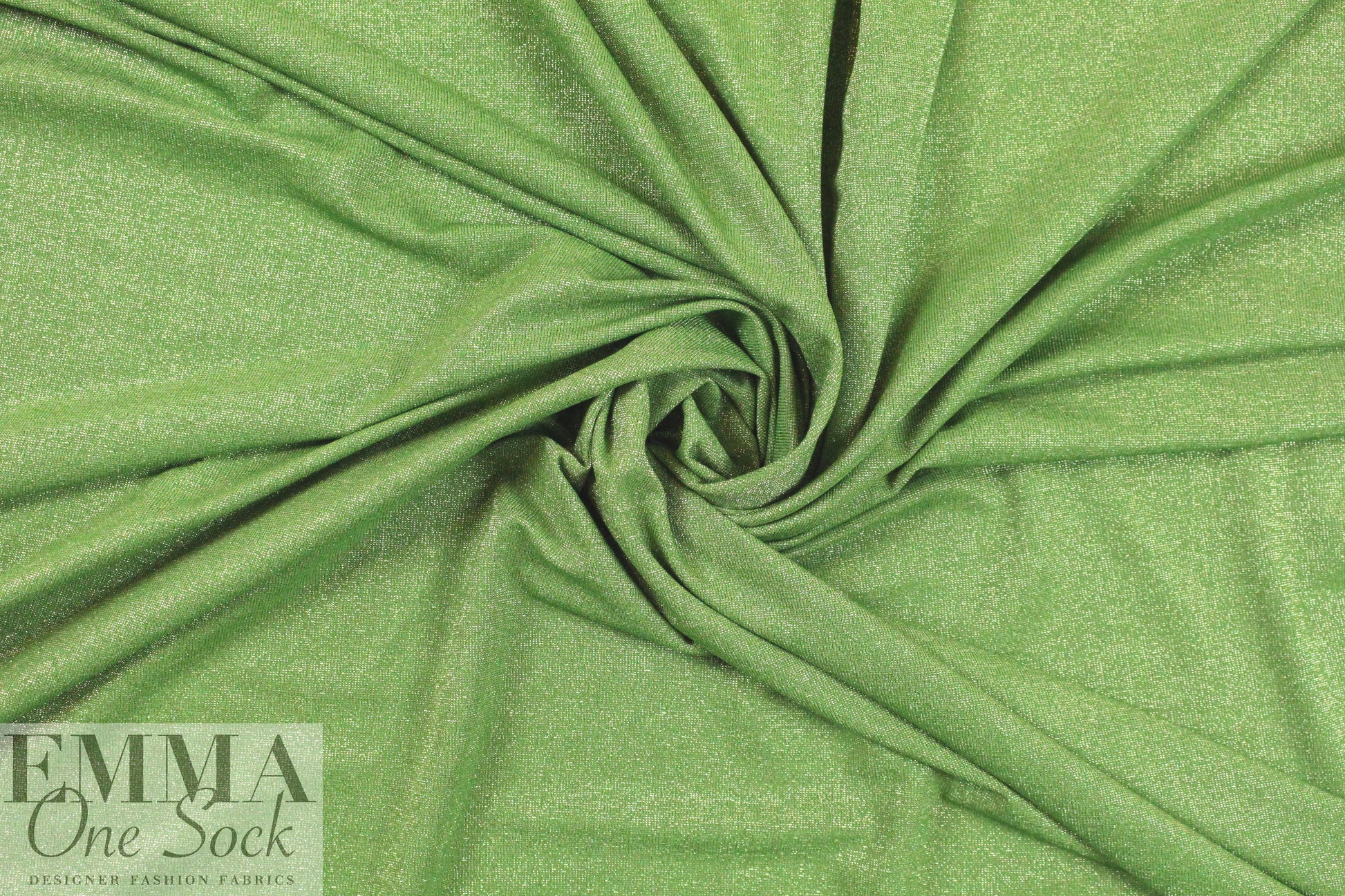 grass/gold metallic rayon jersey 4-way 1.625 yd