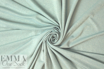 mint/gold metallic rayon jersey 4-way 2.2 yd
