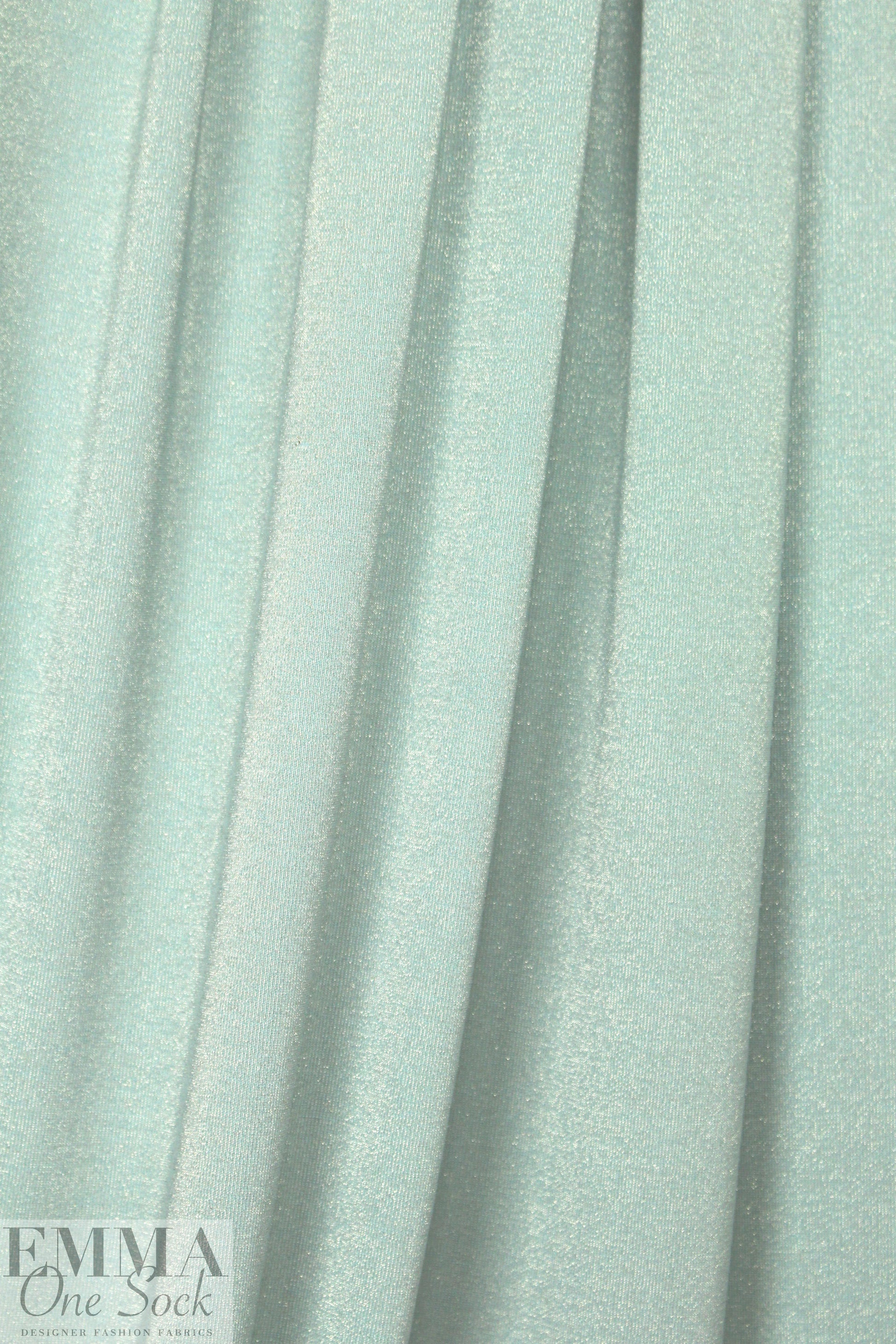 mint/gold metallic rayon jersey 4-way 1.66 yd