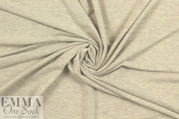 oatmeal/gold metallic rayon jersey 4-way 1 yard
