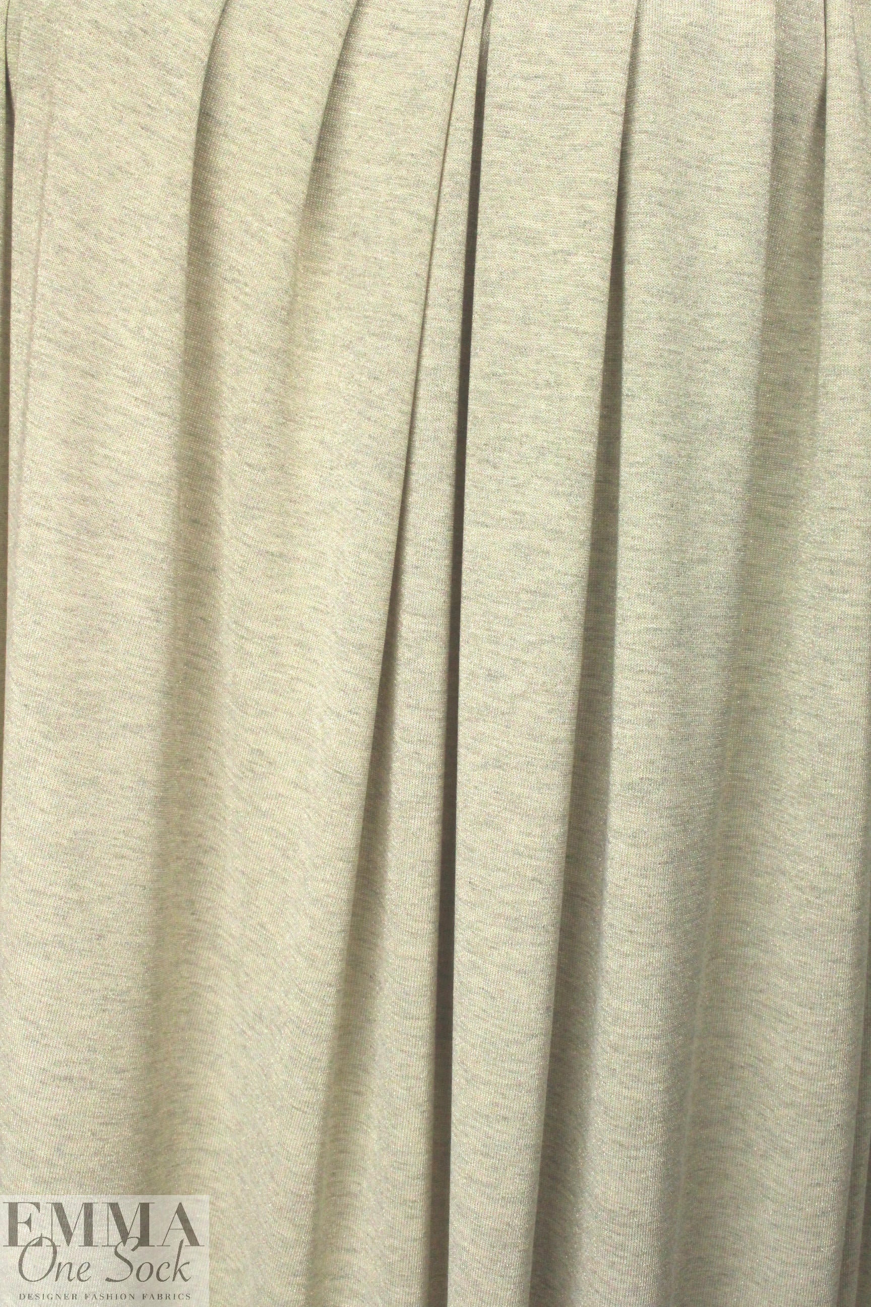 oatmeal/gold metallic rayon jersey 4-way 2.5 yd