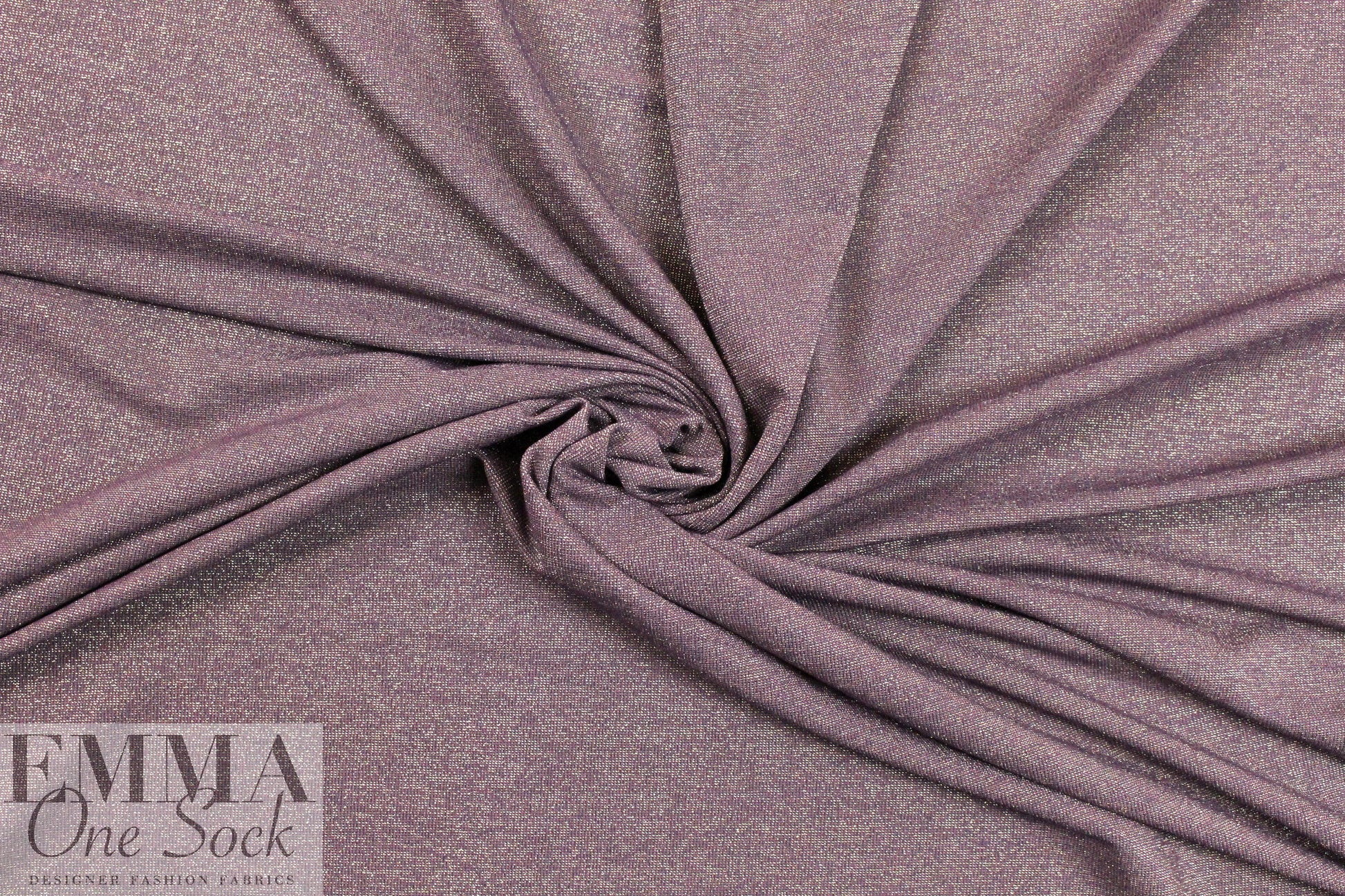 lavender/gold metallic rayon jersey 4-way 1.66 yd