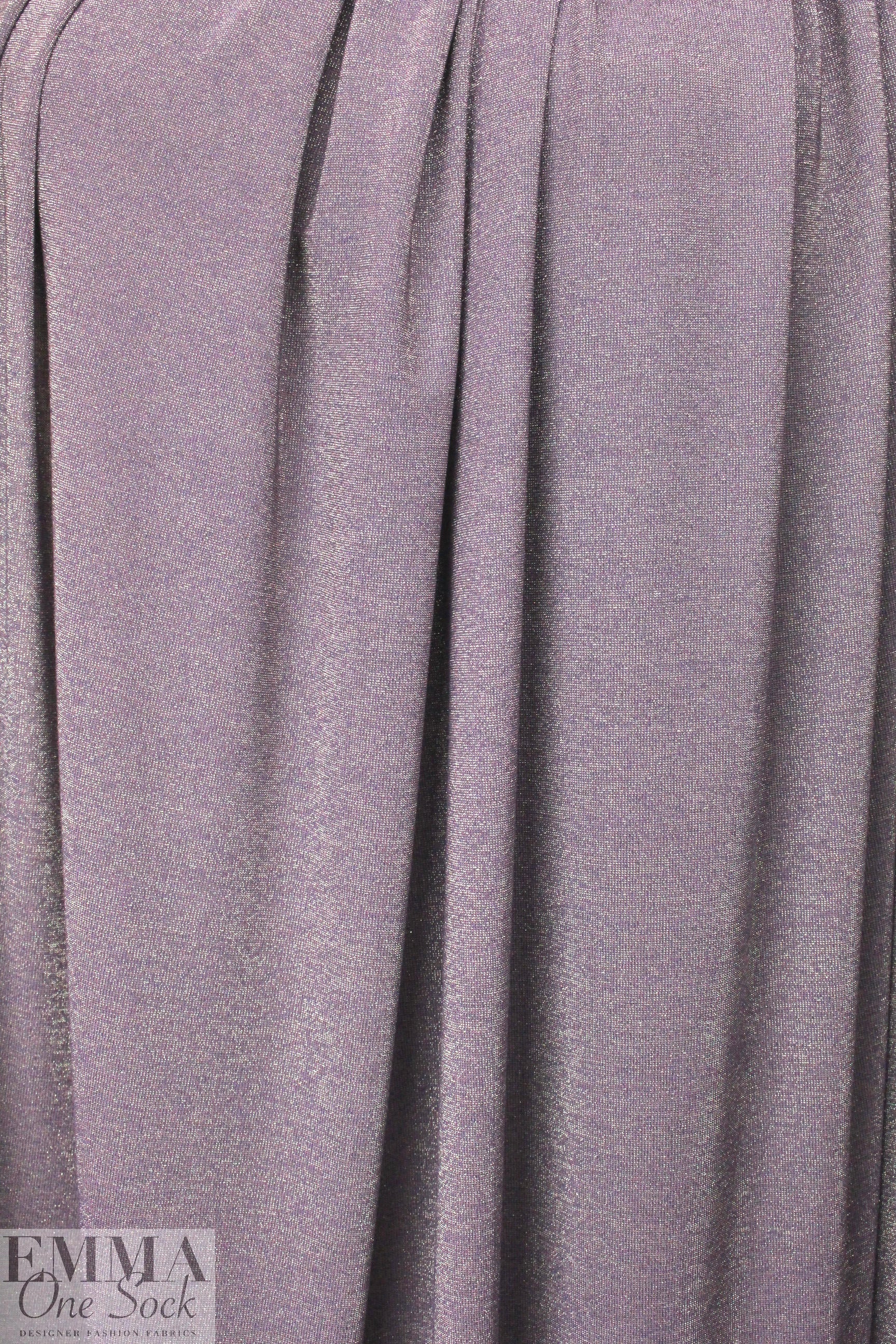 lavender/gold metallic rayon jersey 4-way 1.66 yd