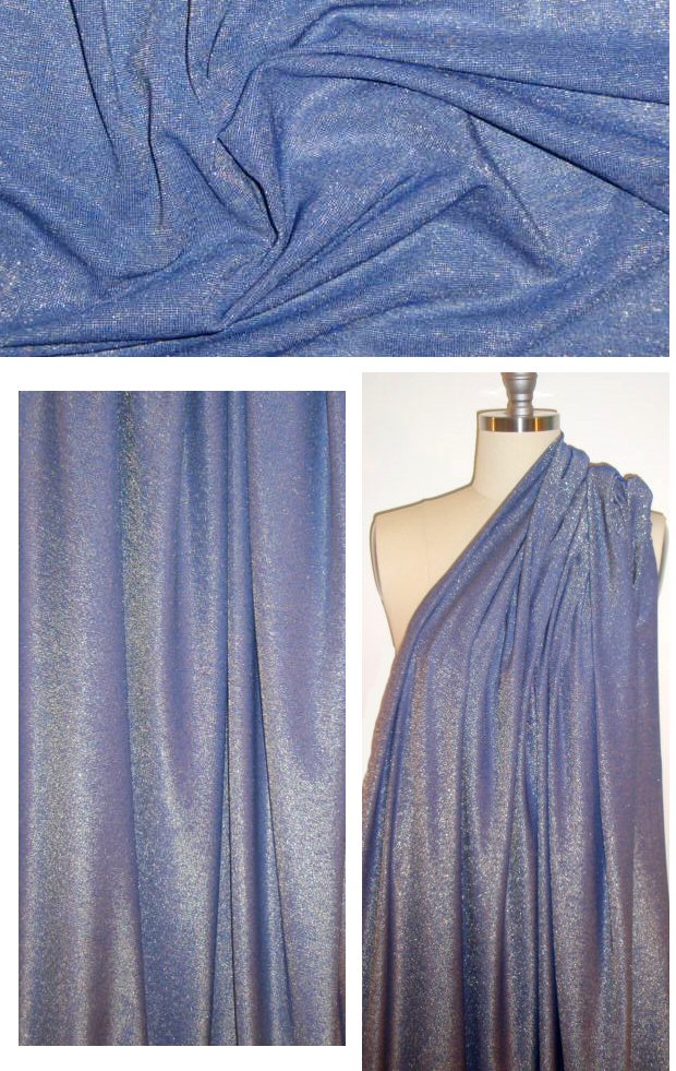 royal/silver metallic rayon jersey 4-way