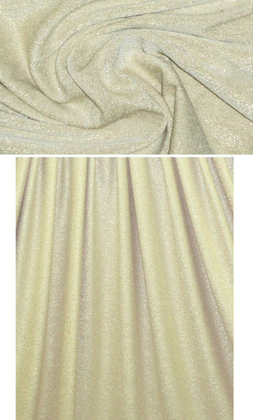 white/gold metallic rayon jersey 4-way